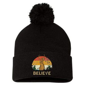 Jackrabbit Desert Mountain Cactus Sunshine Believe Jackalope Pom Pom 12in Knit Beanie