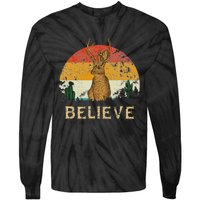 Jackrabbit Desert Mountain Cactus Sunshine Believe Jackalope Tie-Dye Long Sleeve Shirt