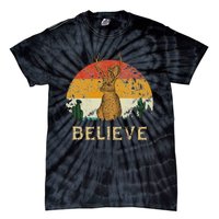 Jackrabbit Desert Mountain Cactus Sunshine Believe Jackalope Tie-Dye T-Shirt