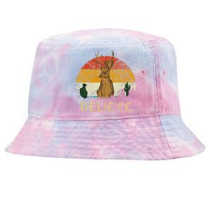 Jackrabbit Desert Mountain Cactus Sunshine Believe Jackalope Tie-Dyed Bucket Hat