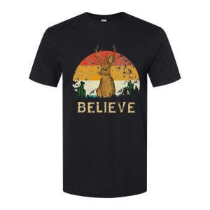 Jackrabbit Desert Mountain Cactus Sunshine Believe Jackalope Softstyle CVC T-Shirt