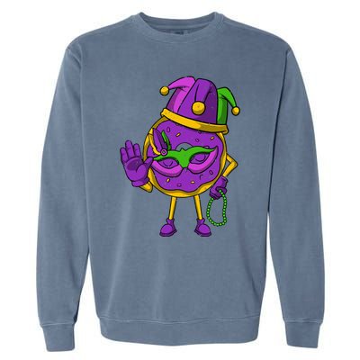 Jester Donut Masquerade Mask Mardi Gras Carnival Parade Meaningful Gift Garment-Dyed Sweatshirt