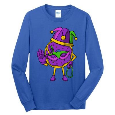 Jester Donut Masquerade Mask Mardi Gras Carnival Parade Meaningful Gift Tall Long Sleeve T-Shirt