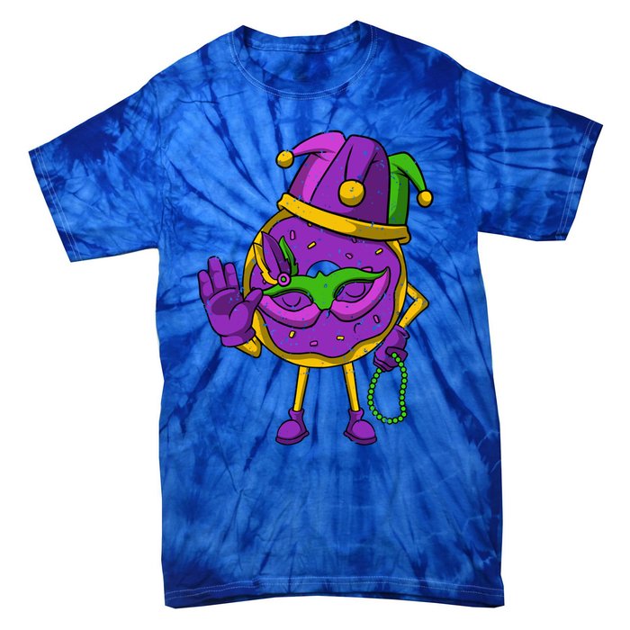 Jester Donut Masquerade Mask Mardi Gras Carnival Parade Meaningful Gift Tie-Dye T-Shirt