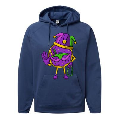 Jester Donut Masquerade Mask Mardi Gras Carnival Parade Meaningful Gift Performance Fleece Hoodie