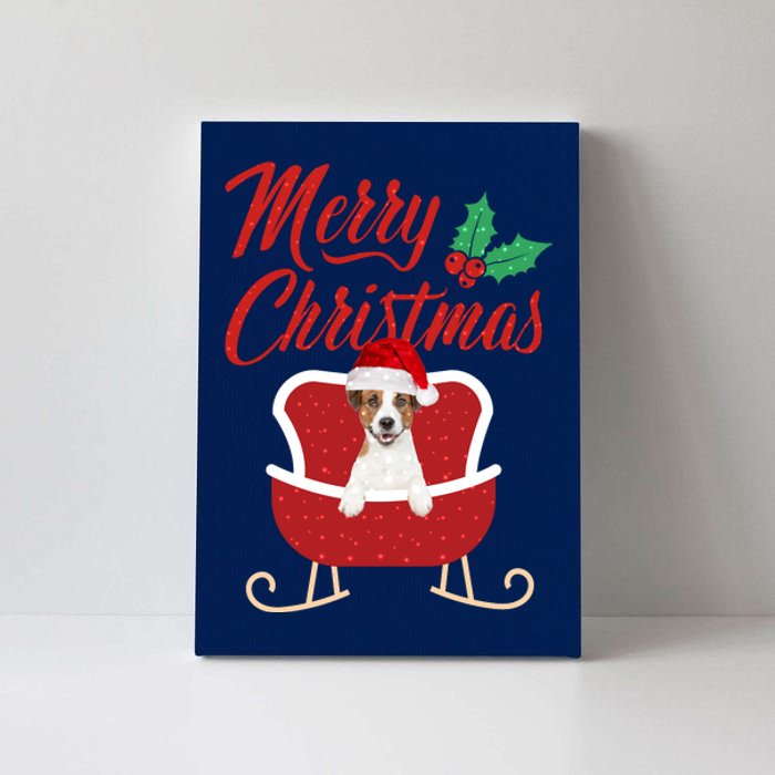 JackRussell Dog Merry Christmas Design For The Holiday Season! Canvas