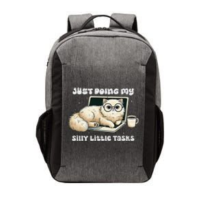 Just Doing My Silly Little Tasks Funny Cute Cat Vector Backpack