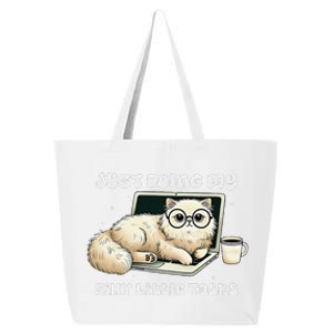 Just Doing My Silly Little Tasks Funny Cute Cat 25L Jumbo Tote