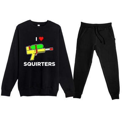 Justin Danger Nunley I Love Squirters Premium Crewneck Sweatsuit Set