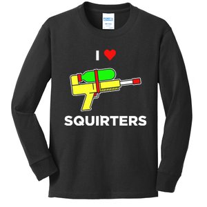 Justin Danger Nunley I Love Squirters Kids Long Sleeve Shirt