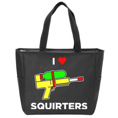 Justin Danger Nunley I Love Squirters Zip Tote Bag