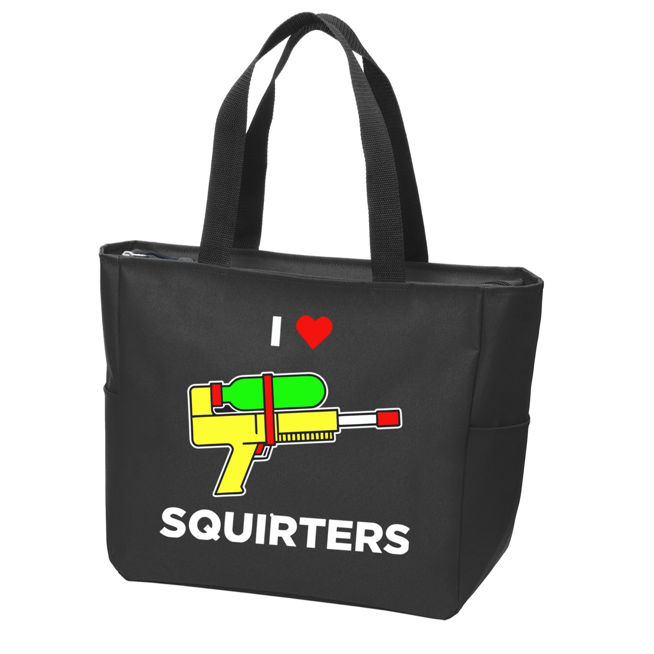 I Love Squirters Zip Tote Bag