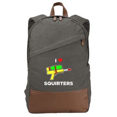 I Love Squirters Cotton Canvas Backpack