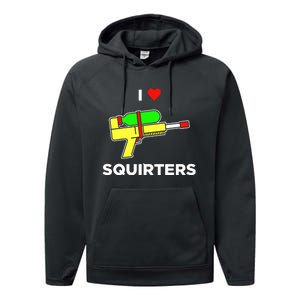 Justin Danger Nunley I Love Squirters Performance Fleece Hoodie