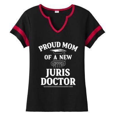 Juris Doctor of Jurisprudence Mom Law School Graduation Ladies Halftime Notch Neck Tee