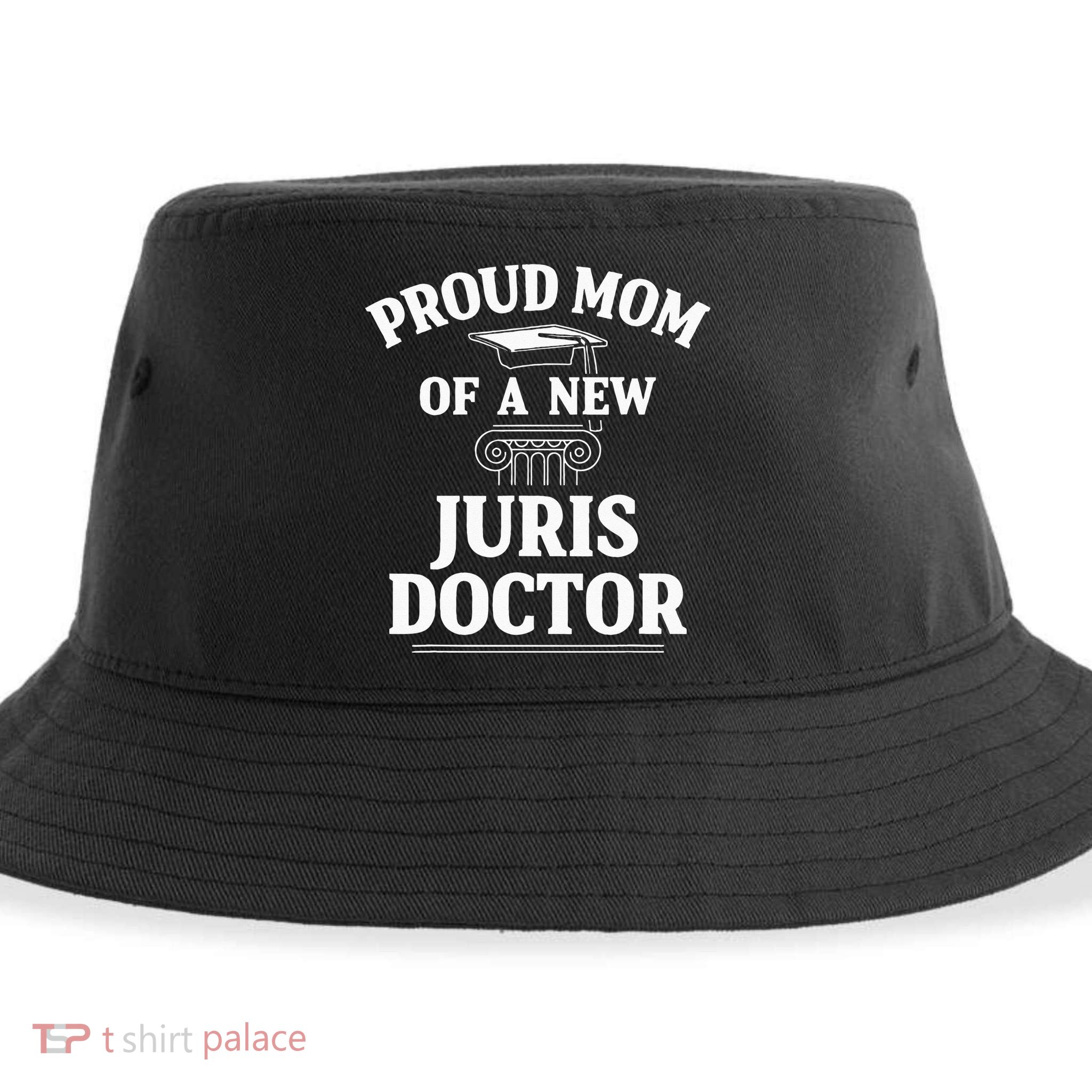 Juris Doctor of Jurisprudence Mom Law School Graduation Sustainable Bucket Hat