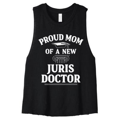 Juris Doctor of Jurisprudence Mom Law School Graduation Women's Racerback Cropped Tank