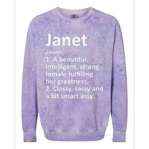 Janet Definition Personalized Name Funny Christmas Gift Colorblast Crewneck Sweatshirt