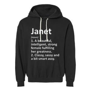 Janet Definition Personalized Name Funny Christmas Gift Garment-Dyed Fleece Hoodie