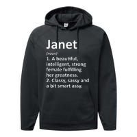 Janet Definition Personalized Name Funny Christmas Gift Performance Fleece Hoodie