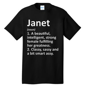 Janet Definition Personalized Name Funny Christmas Gift Tall T-Shirt