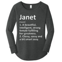 Janet Definition Personalized Name Funny Christmas Gift Women's Perfect Tri Tunic Long Sleeve Shirt