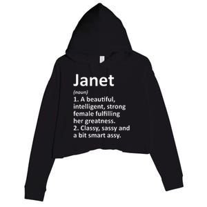 Janet Definition Personalized Name Funny Christmas Gift Crop Fleece Hoodie