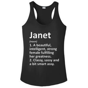 Janet Definition Personalized Name Funny Christmas Gift Ladies PosiCharge Competitor Racerback Tank