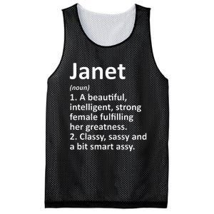 Janet Definition Personalized Name Funny Christmas Gift Mesh Reversible Basketball Jersey Tank