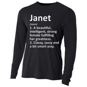 Janet Definition Personalized Name Funny Christmas Gift Cooling Performance Long Sleeve Crew