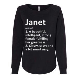 Janet Definition Personalized Name Funny Christmas Gift Womens California Wash Sweatshirt