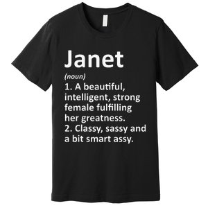 Janet Definition Personalized Name Funny Christmas Gift Premium T-Shirt