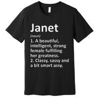 Janet Definition Personalized Name Funny Christmas Gift Premium T-Shirt