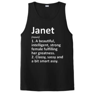 Janet Definition Personalized Name Funny Christmas Gift PosiCharge Competitor Tank