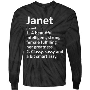 Janet Definition Personalized Name Funny Christmas Gift Tie-Dye Long Sleeve Shirt