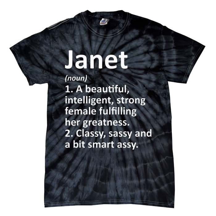 Janet Definition Personalized Name Funny Christmas Gift Tie-Dye T-Shirt