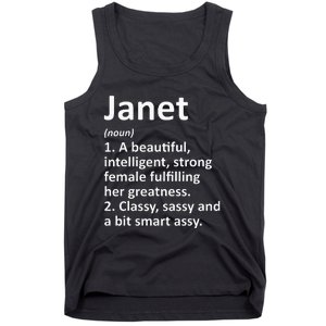 Janet Definition Personalized Name Funny Christmas Gift Tank Top