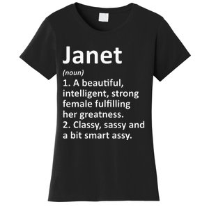 Janet Definition Personalized Name Funny Christmas Gift Women's T-Shirt