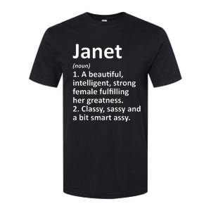 Janet Definition Personalized Name Funny Christmas Gift Softstyle CVC T-Shirt