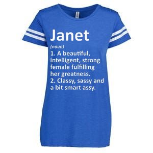 Janet Definition Personalized Name Funny Christmas Gift Enza Ladies Jersey Football T-Shirt