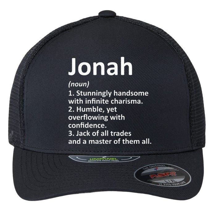 Jonah Definition Personalized Name Funny Birthday Gift Idea Flexfit Unipanel Trucker Cap