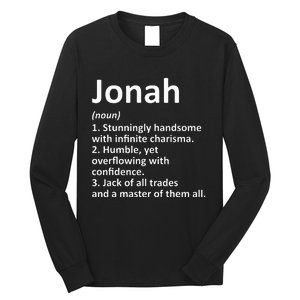 Jonah Definition Personalized Name Funny Birthday Gift Idea Long Sleeve Shirt