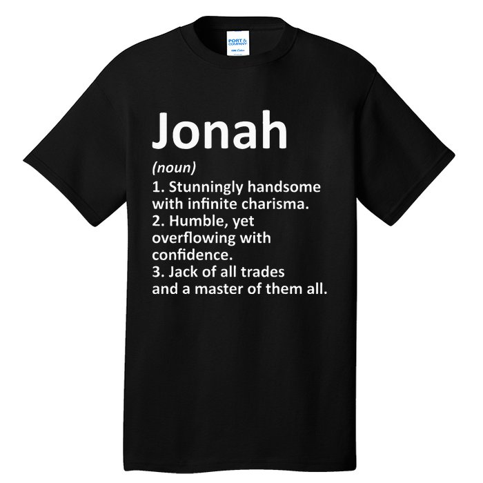 Jonah Definition Personalized Name Funny Birthday Gift Idea Tall T-Shirt