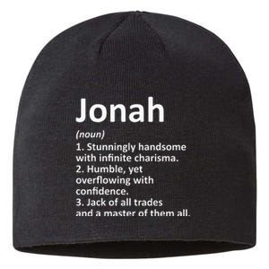 Jonah Definition Personalized Name Funny Birthday Gift Idea Sustainable Beanie