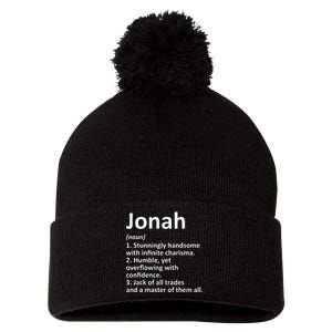 Jonah Definition Personalized Name Funny Birthday Gift Idea Pom Pom 12in Knit Beanie