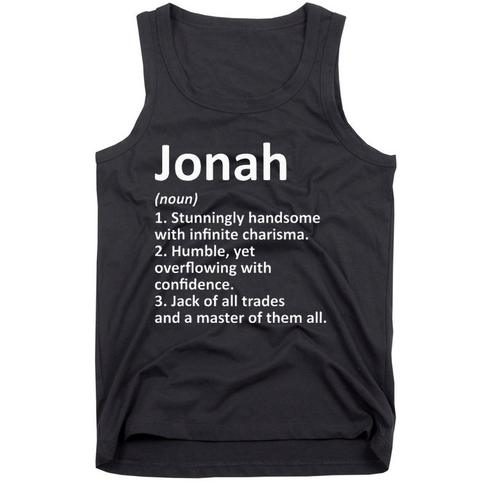 Jonah Definition Personalized Name Funny Birthday Gift Idea Tank Top