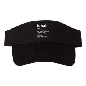 Jonah Definition Personalized Name Funny Birthday Gift Idea Valucap Bio-Washed Visor