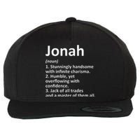 Jonah Definition Personalized Name Funny Birthday Gift Idea Wool Snapback Cap