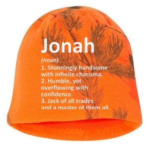 Jonah Definition Personalized Name Funny Birthday Gift Idea Kati - Camo Knit Beanie