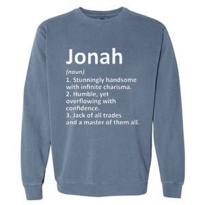 Jonah Definition Personalized Name Funny Birthday Gift Idea Garment-Dyed Sweatshirt